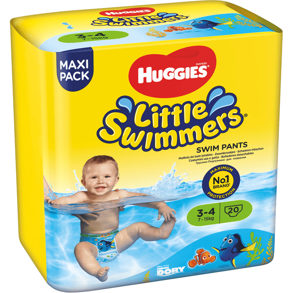 HUGGIES Little Pieluchy do pływania Swimmers rozmiar 3-4 4 x 20 sztuk