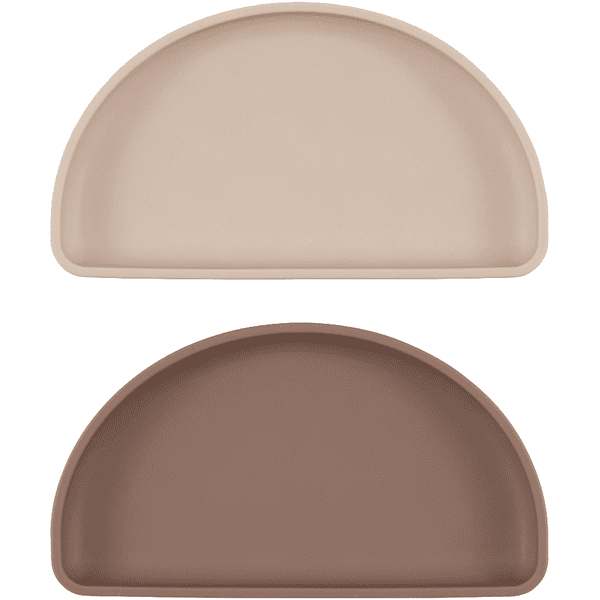 lille VILDE Assiettes pour enfants 2 pièces en beige/marron