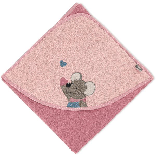 Sterntaler Asciugamano con cappuccio Mabel rosa 80 x 80 cm