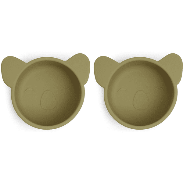 nuuroo Snack-Schüsseln Rosa Koala 2-teilig - Olive Green