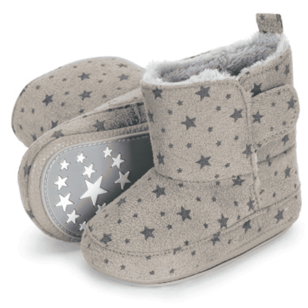 Sterntaler Baby-Stiefel Sterne hellgrau