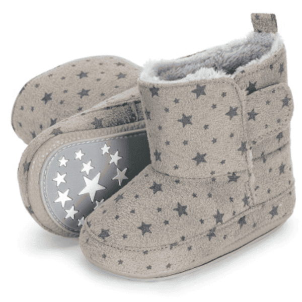 Baby støvler Stars lysegrå - pinkorblue.dk
