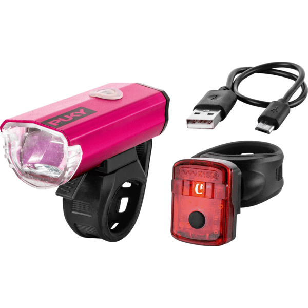 PUKY® Feux pour vélos enfant éclairage LED LUMI pink