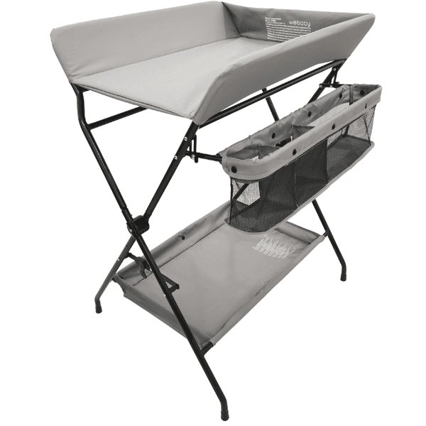 WEBABY Table à langer pliable gris