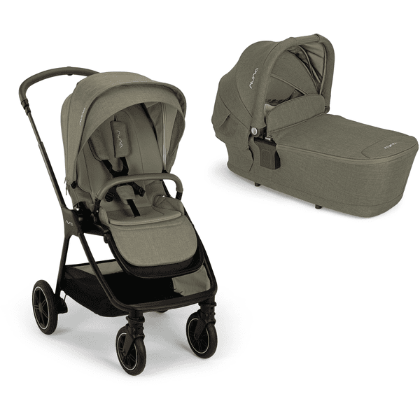 Nuna Kinderwagen Set Triv next inklusive Babywanne faltbar Lytl next Pine