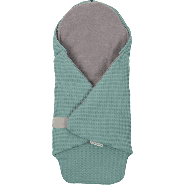 ULLENBOOM Waffle pique wrap blanket sage