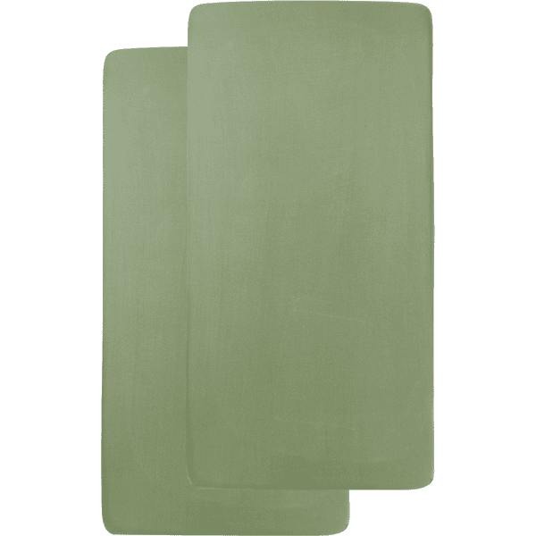 Meyco Jersey Spannbettlaken Olive Green 70 x 140cm