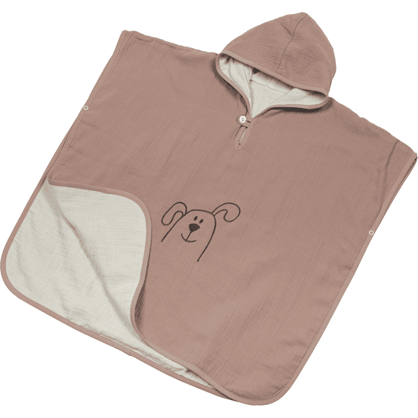 Be Be 's Collection Muslin ręcznik Poncho Old Pink 2-5 lat