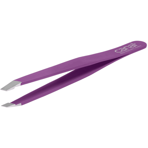 canal® hårpincett snedställd, violett, rostfri 9 cm