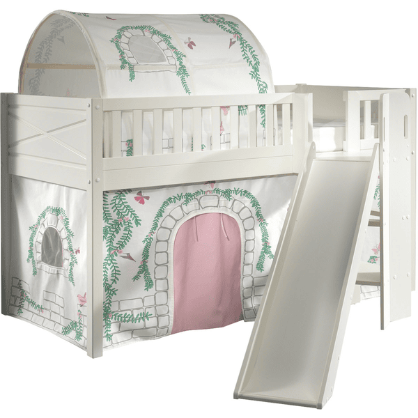 VIPACK Spielbett SCOTT 90 x 200 cm Birdy 2-teilig weiß