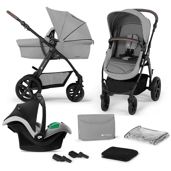 Kinderkraft Kombikinderwagen 3 in 1 MOOV CT MINK PRO GREY