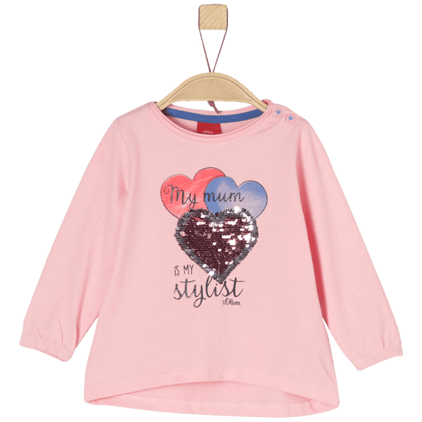s.Oliver Girl s camisa de manga larga rosa mélange