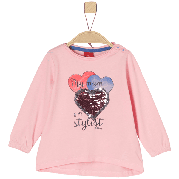 s.Oliver Girls Langarmshirt rosy melange