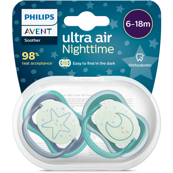 Sucette ultra air Nighttime pour bébé 6 - 18 mois - AVENT PHILIPS