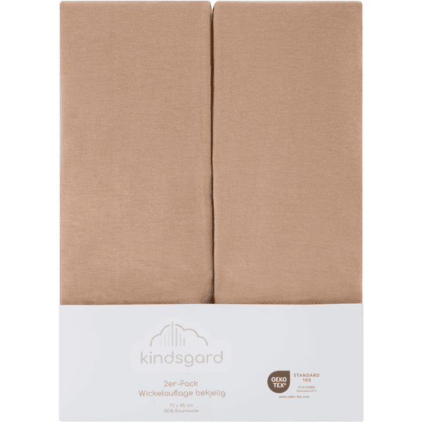 kindsgard Funda cambiador bekjelig paquete de 2 85 x 75 cm taupe