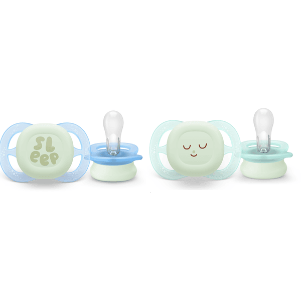 Philips Avent Sucette de nuit Ultra Start SCF075/08 en bleu/vert