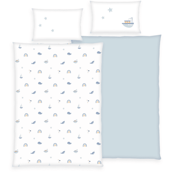 babybest® Flanell-Bettwäsche Little Ocean 100 x 135 cm