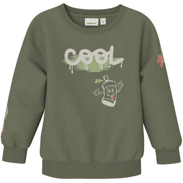 name it Sweatshirt Nmmnole Deep Lichen Green 