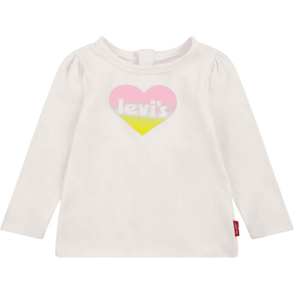 Levi's® Maglia a maniche lunghe, bianca con cuore