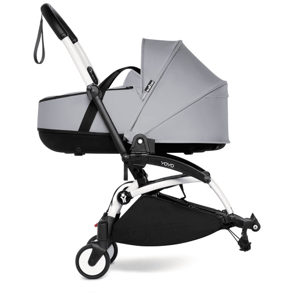 BABYZEN Kinderwagen YOYO 0+ connect White mit Liegewanne Stone