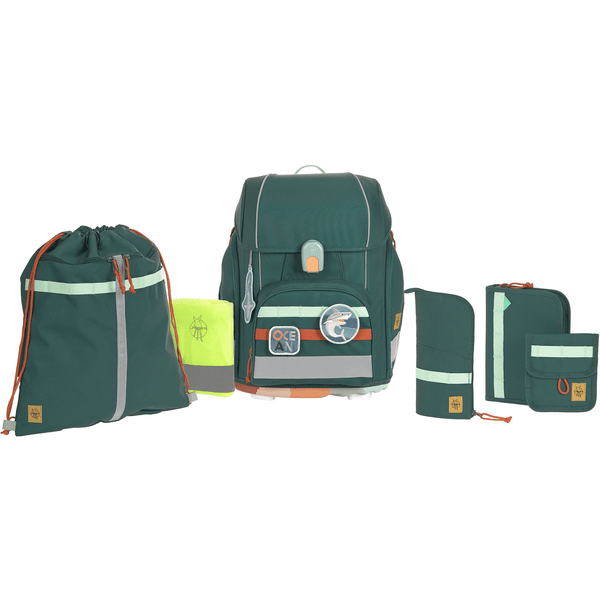 LÄSSIG Cartable d'école enfant Boxy Unique dark green