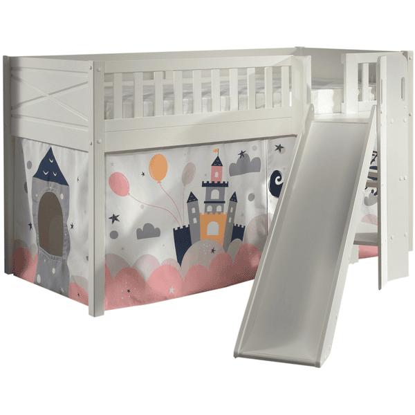 VIPACK Spielbett SCOTT 90 x 200 cm Princess Sophie weiß