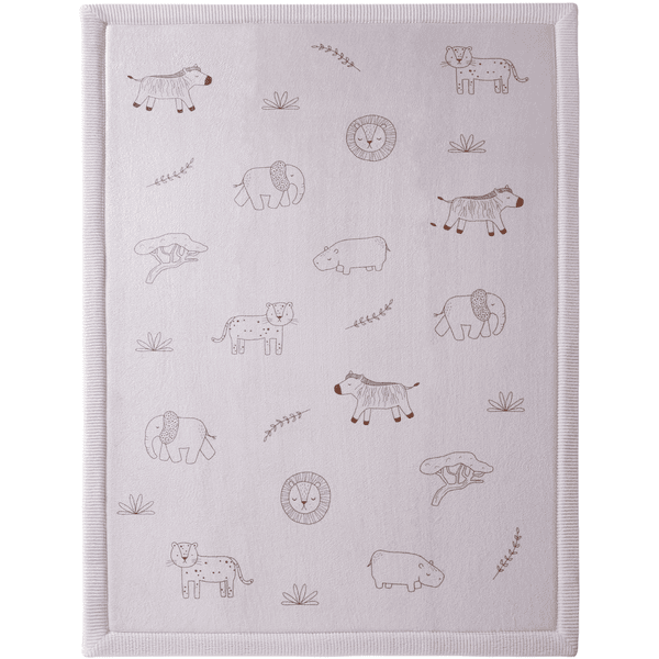 Hakuna Matte Safari Fluwelen speelmat voor baby 170 x 120 cm, Dieren