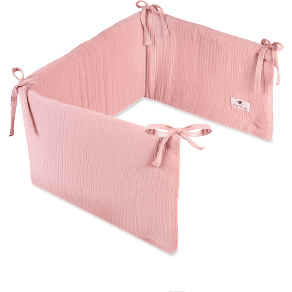 JULIUS ZÖLLNER Tour de lit enfant Terra dusty rose 180x35 cm