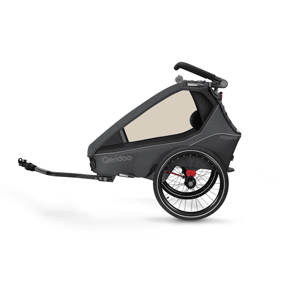 Qeridoo® Kinderfahrradanhänger Kidgoo2 Steel Grey Kollektion 2023