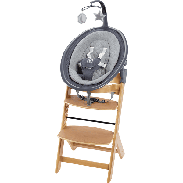 babyGO jídelní židlička set Newborn Family Nature / Grey