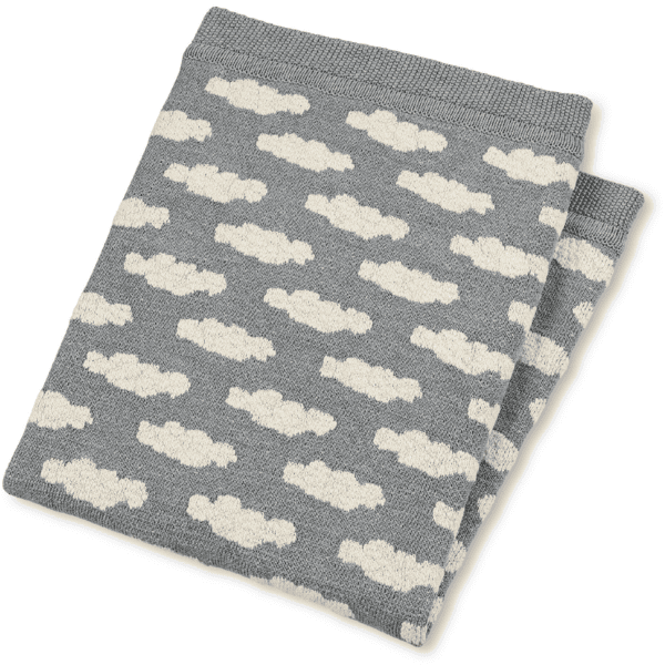 Sterntaler Coperta a maglia argento screziato 100 cm x 80 cm