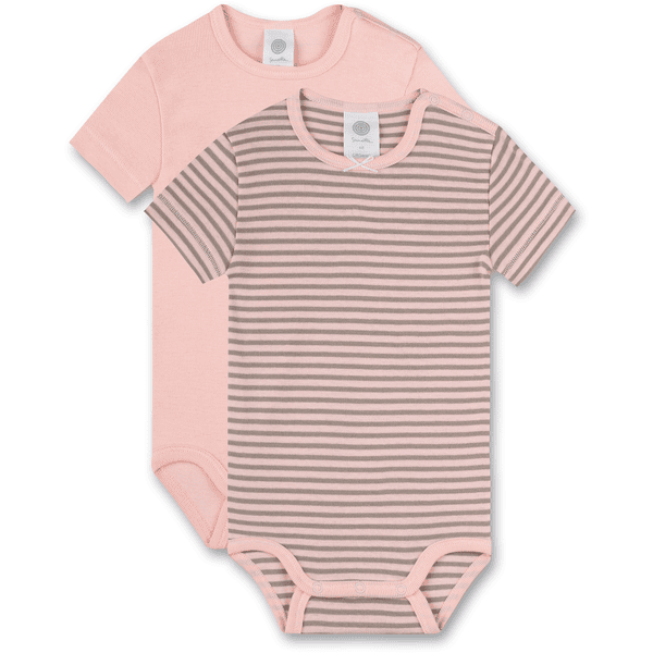 Sanetta Bodysuit Twin Pack Pink Striped 