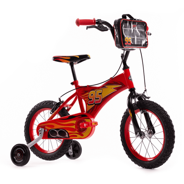 Bicicleta Infantil Para Niñas Y Niños Disney Cars 14 Pulgadas De 4 A 6 Años  Color Rojo Con Ruedines, Botella Y Soporte con Ofertas en Carrefour