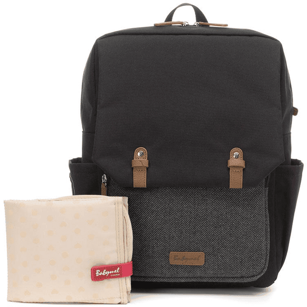 Babymel Wickelrucksack ECO George Black Tweed babymarkt