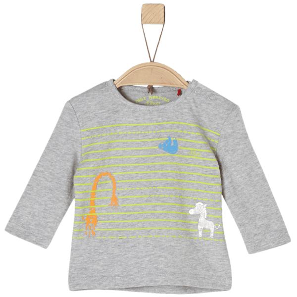 s.Oliver Boys Langarmshirt light grey melange