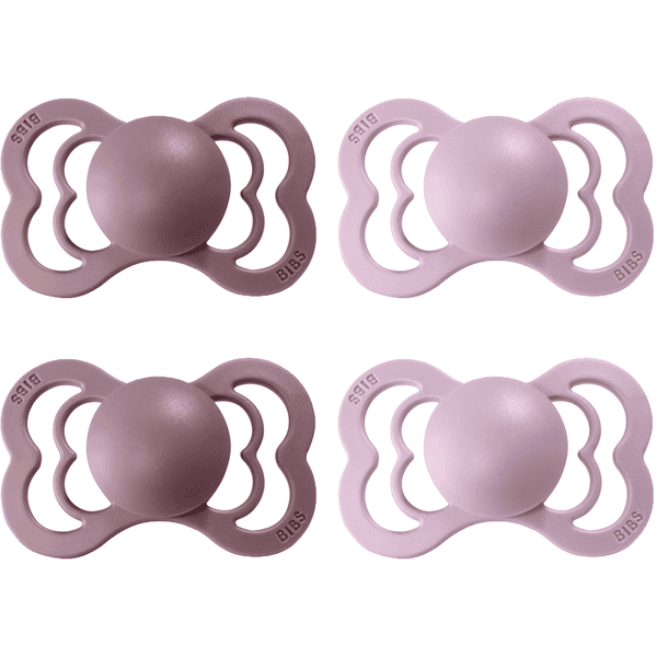 BIBS® Schnuller Supreme Dusky Lilac / Heather Silikon 6-36 Monate, 4 Stk.
