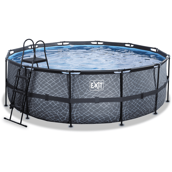 EXIT Frame Pool ø427x122cm (12v Sandfilter) – Grau