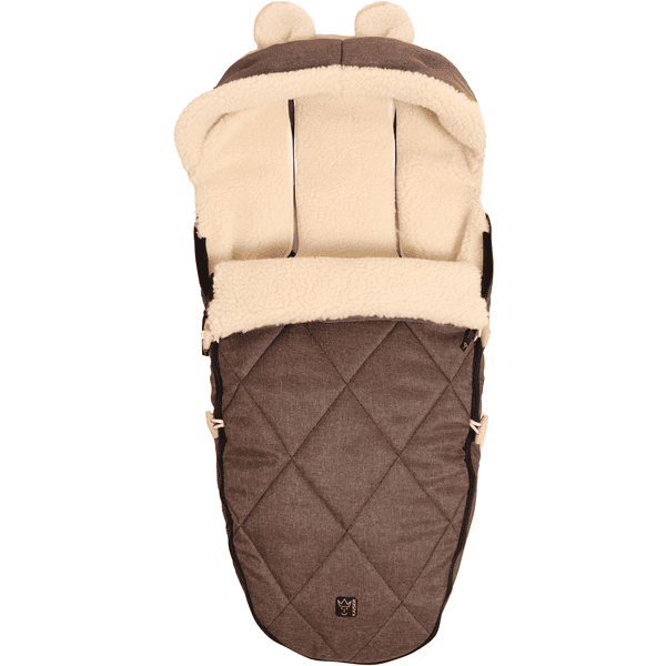 Kaiser Winterfußsack XL EARS WOOL brown melange