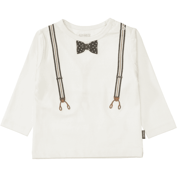 Staccato white Shirt met zacht patroon