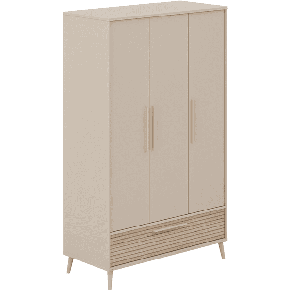 PAIDI Kleiderschrank Eefje 3 türig mit Lade cashmere beige