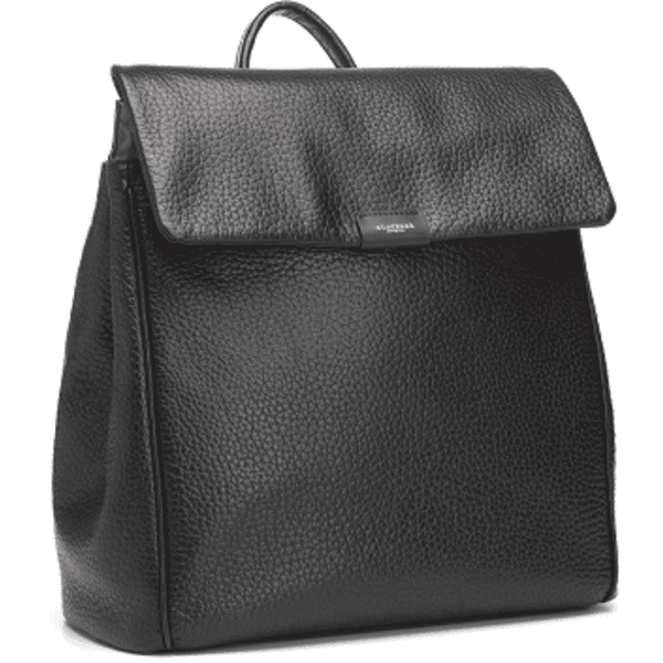 storksak Luiertas Rugzak St James Leather Black
