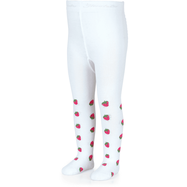 Sterntaler Collants blancs fraise 