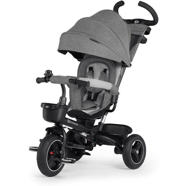 Kinderkraft 5 i 1 trehjuling SPINSTEP, platinum grey