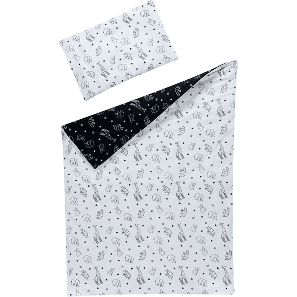 Schardt Sengetøy 2-delt 100 x 135 cm Origami Black 