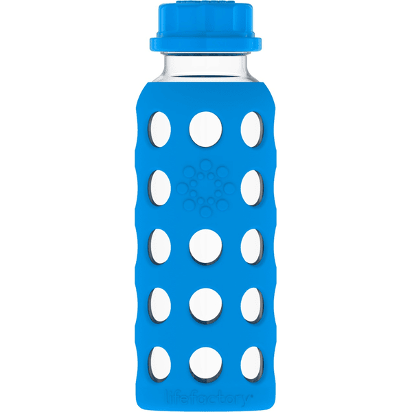 lifefactory Trinkflasche aus Glas in ocean, 250 ml