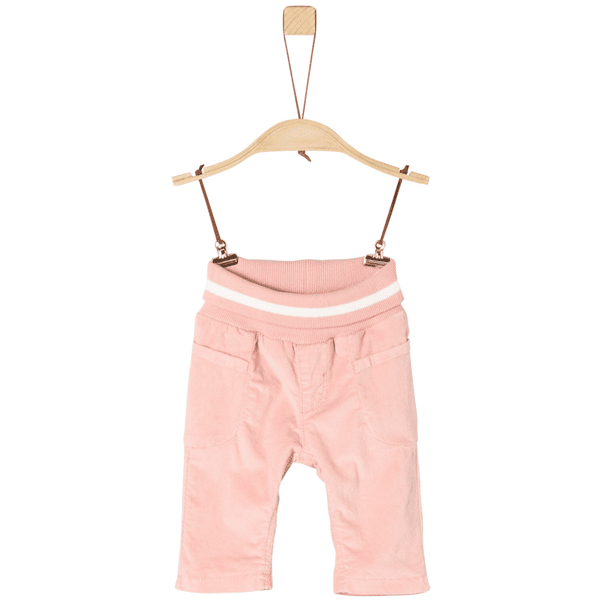 s.Oliver Girls Cordhose pink mit weißem Bund