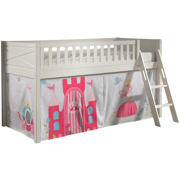 VIPACK Spielbett SCOTT 90 x 200 cm Princess weiß