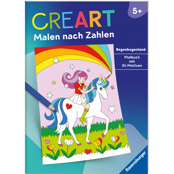 Ravensburger Malbuch CreArt Malen nach Zahlen - Regenbogenland