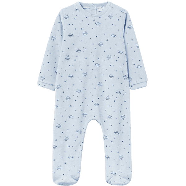 OVS Grenouillère enfant velours Celestial Blue motifs all-over