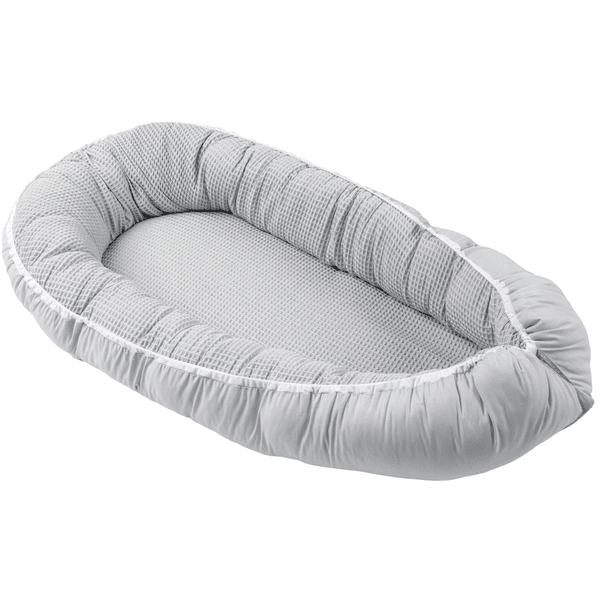 ULLENBOOM Babynest Waffelpique Grau